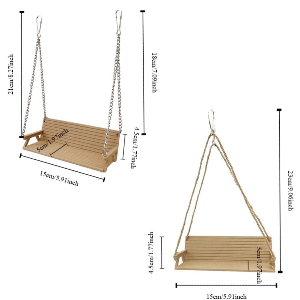 Creative Interactive Bird Toy Funny Parrot Hanging Bed Bench-Style Bird Swing  Pet Entertainment