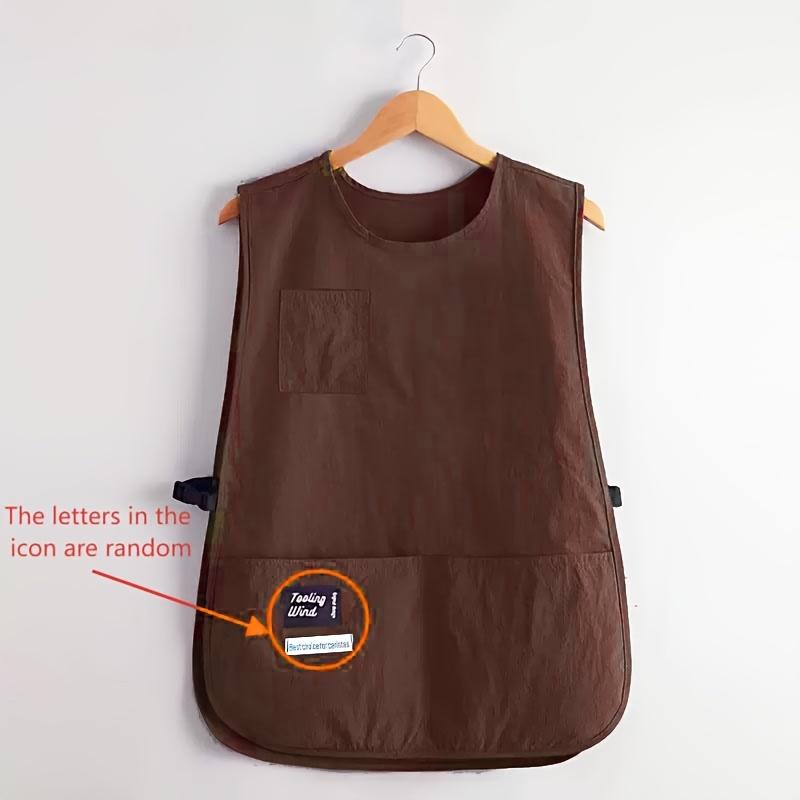 A Vest Style Apron with Two Deep Pockets, Suitable for Use In The Kitchen, Cooking, Painting, Gardening, Office, Pet Shops, Coffee Shops