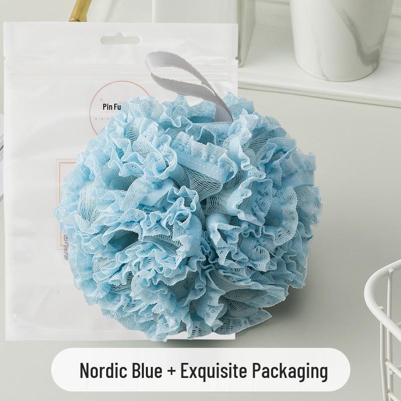 Xiaohongshu Super Soft Lace Bath Sponge - Large, Non-Shedding, Lathering Scrub Ball for Shower