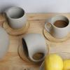 1/2 Sets Ceramic Coffee Mug with Handle and Saucer Coarse Pottery Milk Cup Drinkware Teaware 220ML