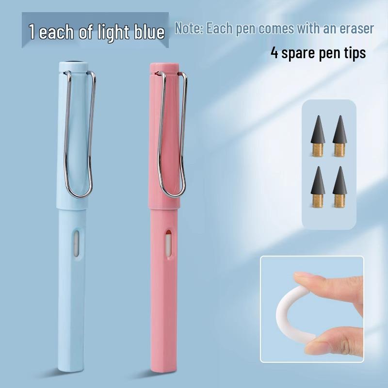 Black Technology Student Eternal Pen: Automatic, Continuous Core Pencil - No Sharpening Needed, Perfect for Children's Learning.