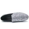 Men’s Loafers Dress Shoes Silver Party Nightclub Smoking Shoes Men Gold Retro Tuxedo Wedding Blazers Saddle Shoes Large Size