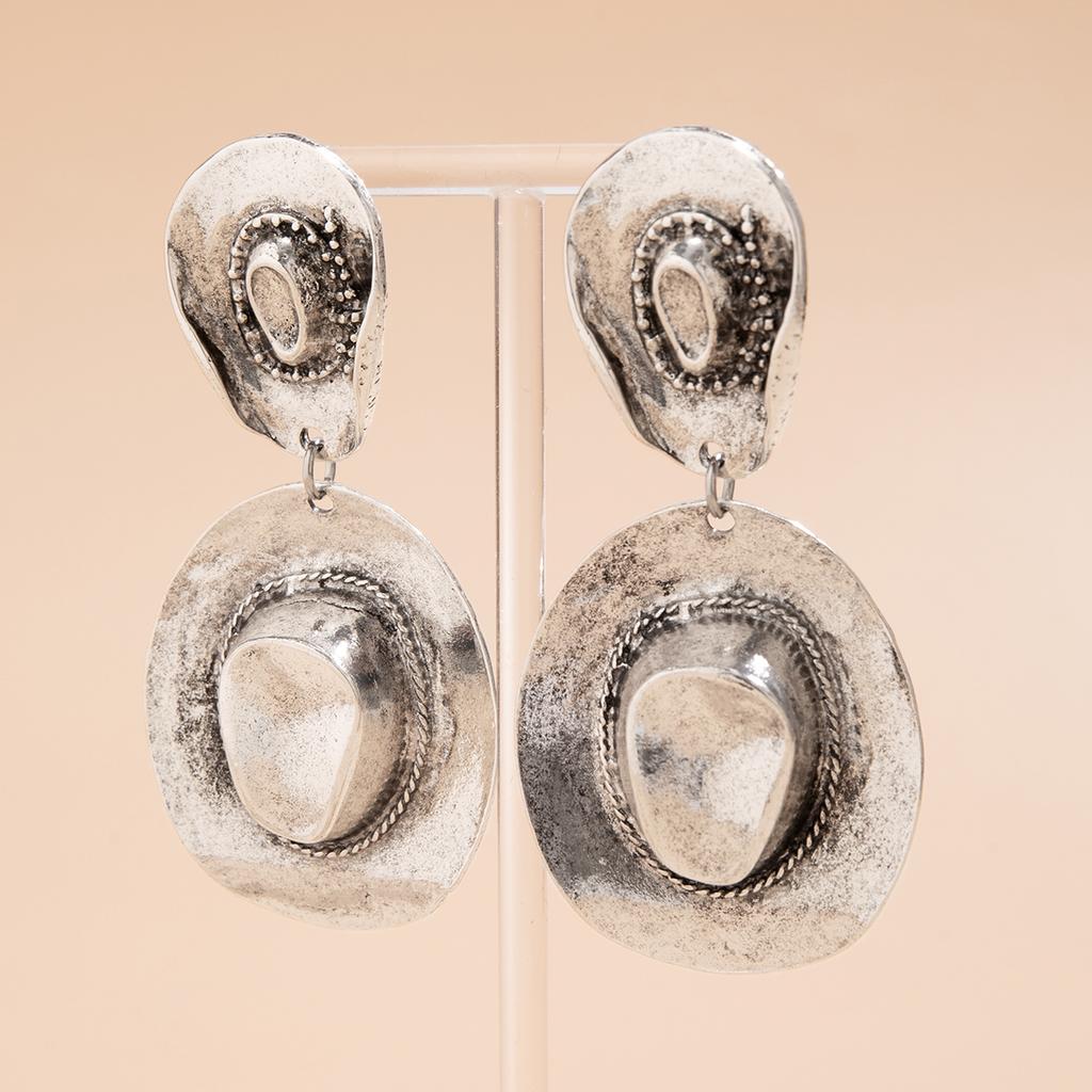 Creative Designer Layered Big Hat Pendants Earrings for Women Trendy Long Drop Earrings Hanging Accessories 2026 Fashion Jewelry