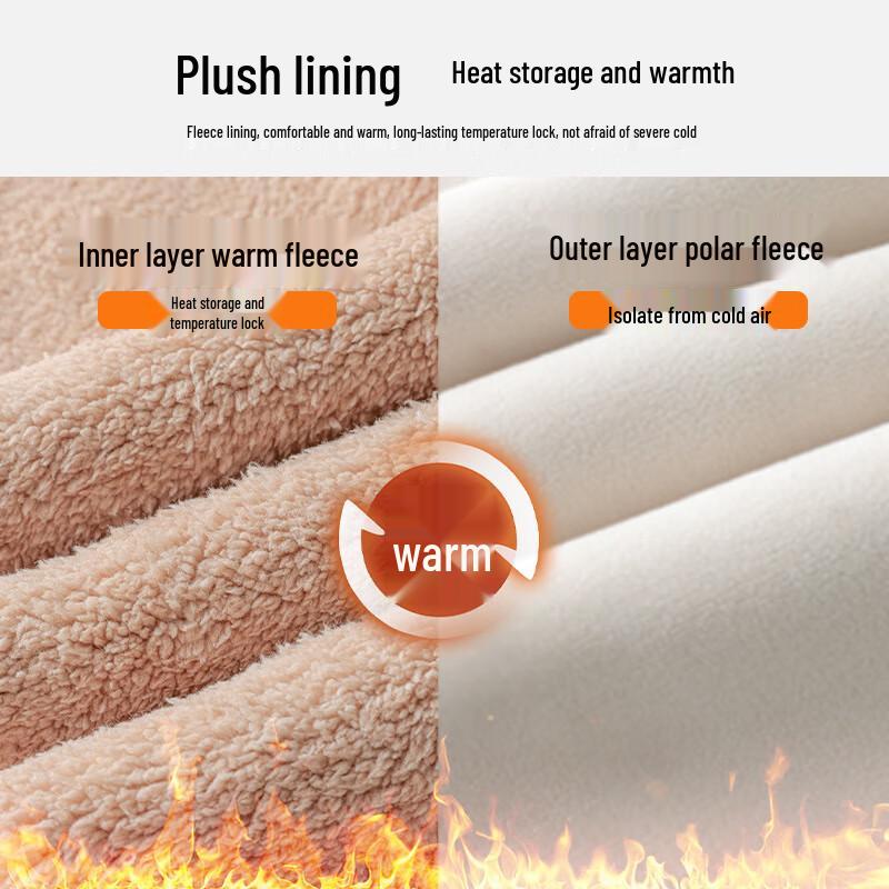 LangSha Women's 500g High-Waist Fleece-Lined Winter Leggings