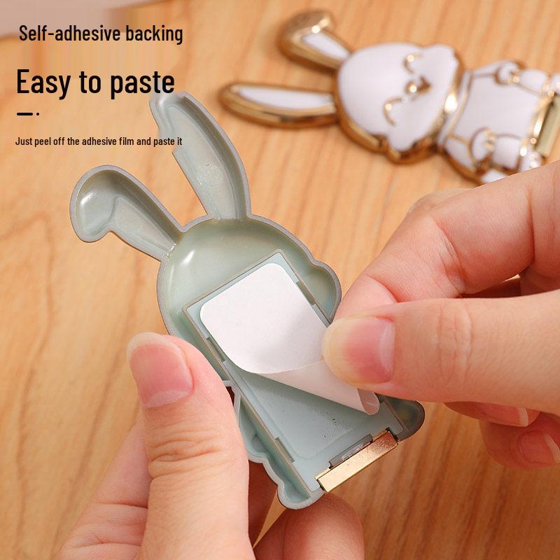 Cute Rabbit Mobile Phone Stand: Creative, Foldable, Push-Pull Design for Desktop Display