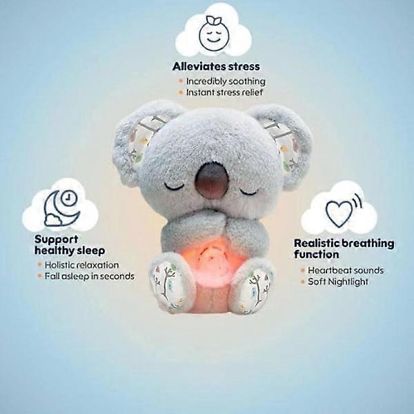 Koala für beruhigendes Atmen und Schlaf: Stofftier mit Atmungsfunktion, neues sensorisches Detail mit Musik und Beleuchtung
