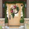 Elegant Autumn Wreath Hydrangea for Porch Yard Wedding Decor Thanksgiving Artificial Garlands Garden Harmhouse Hanging Wreath