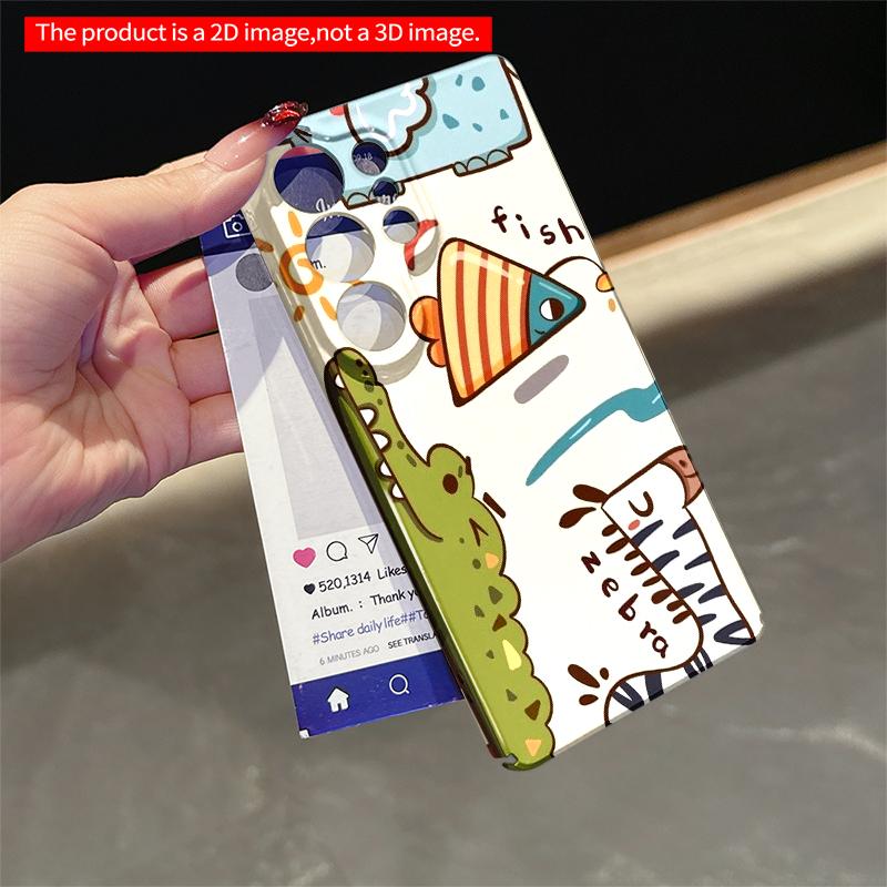 2DFlat Samsung Phone Case Cute Animal Friends Phone Case Applicable To Galaxy S22 S23 S24 S25ULTRA S26 A12 A13 A14 A15 A16 A34 A35 A54 A55