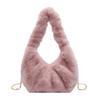 Fashion Soft Chain Buckle Solid Color Crossbody Bag Universal Basic Style Commuter Women's Shoulder Bag