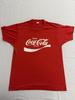 Camiseta Vintage con Logo Coca Cola - Estampado Agrietado de los 80 Talla L