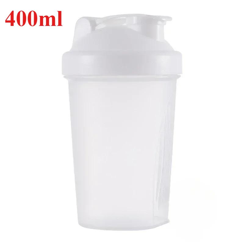 1pc Portable Protein Shaker 400ml/600ml Fitness Bottle with Whisk Ball for Fitness Enthusiasts Athletes For Outdoor Gym Sports