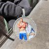 THE BLING KING Iced Out Round Medallion Custom Memory Photo Pendant Necklace Paved CZ Engrave Back Men Women Hiphop Jewelry