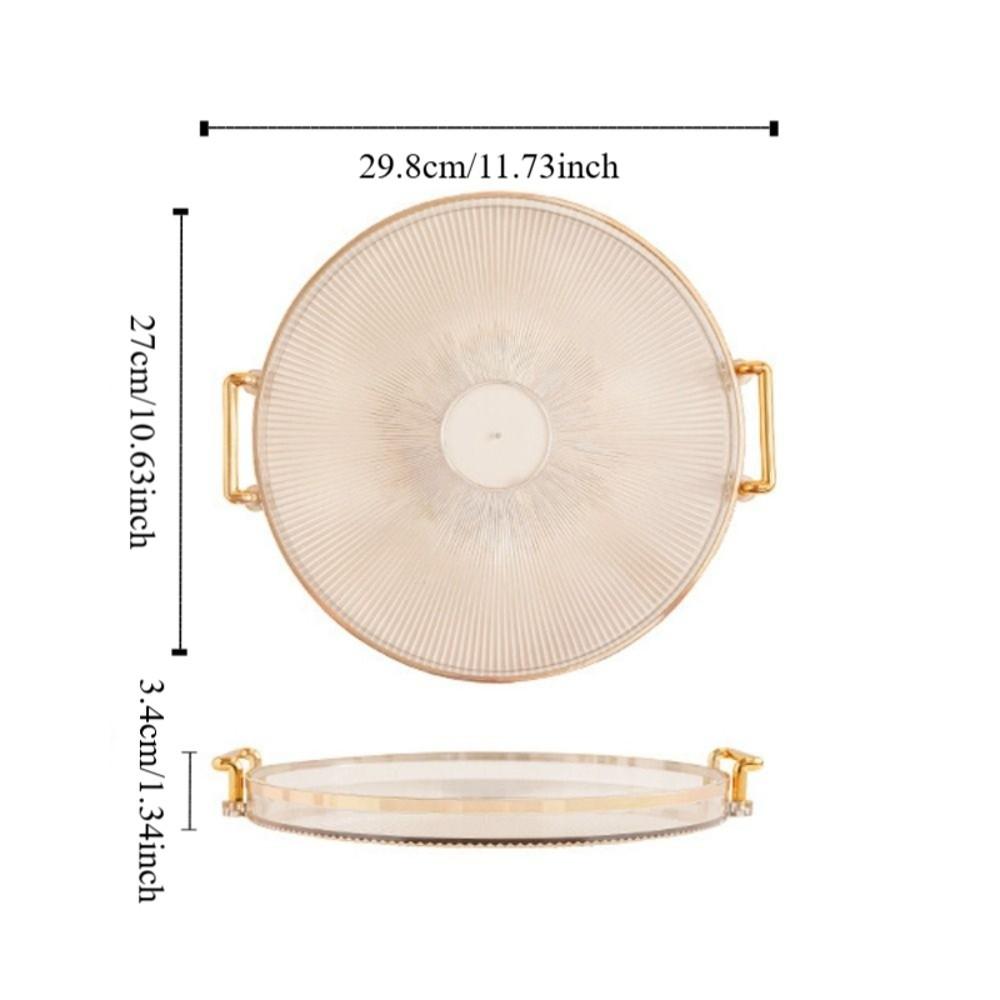 Thickened Tea Cup Storage Plate Removable Handle Living Room Fruit Tray Aromatherapy Tray  Coffee