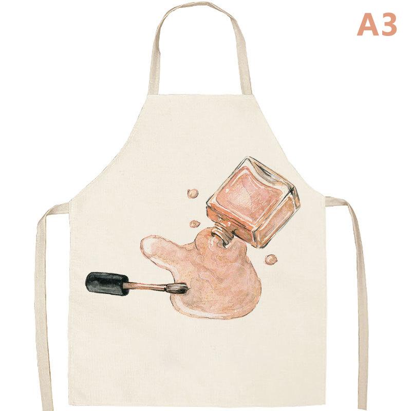 Nail Polish Flax Bib Apron Adult Women Men For Kitchen 65X53Cm Finger Manicure Tech Painting Nail Products