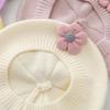 Winter Toddlers Beret Princess Girls Warm Hat Lovely Knitted Caps Windproof Hats Baby Stylish Bonnet for Infant 6M-4T