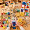 DIY Montessori Busy Board Accessories Wooden Sensory Toys Refrigerator    Magnetic Switch Gears Educational Toddler Learning Toy