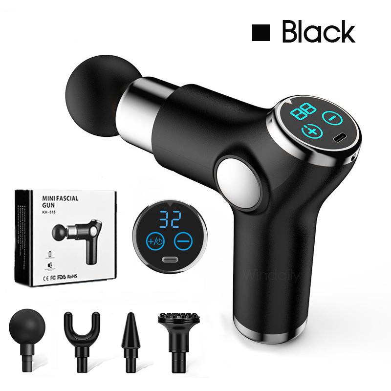 New LCD Touch Screen Massage Gun Mini 32 Speed Deep Tissue Percussion Muscle Massage Fascia Gun Pain Relief and Neck Vibrator Fitness
