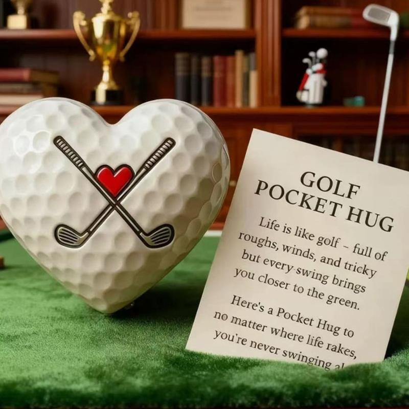 Motivational Golf Pocket Charm Heart Shape Resin Tokens For Player Unique Ball Marker With Life Note