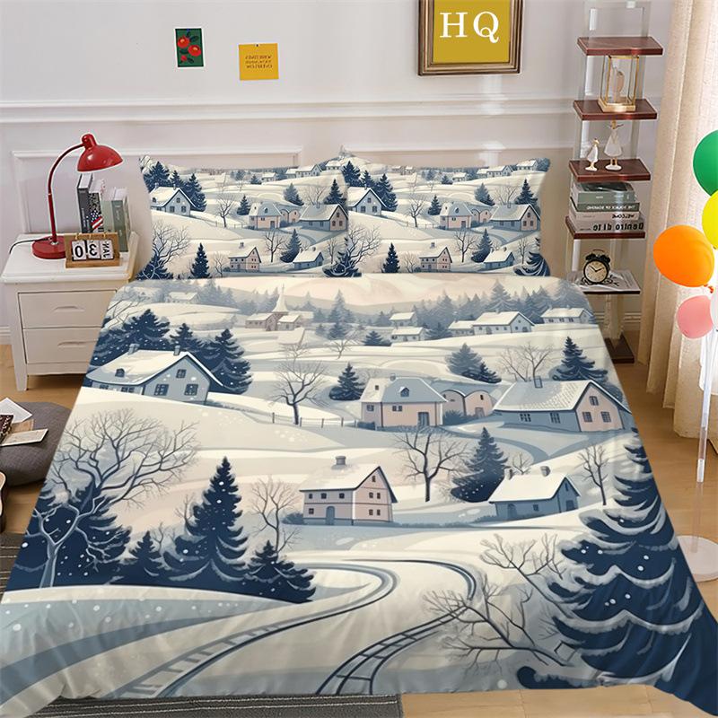 

Рождественский лось 3D-печать полиэстер наволочка пододеяльник набор из двух или трех предметов EU Single 135*200