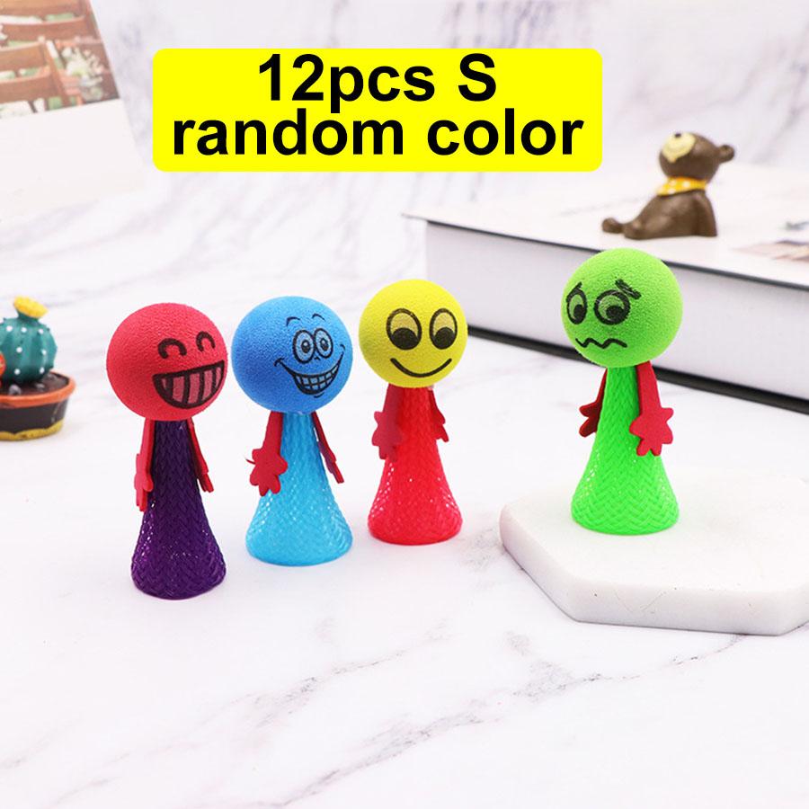 

12Pcs Fun Bouncing Doll Kids Party Goodies Toys for Children Birthday Gifts Stress relieving toys School Reward Souvenir JXB