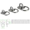 304 Stainless Steel Pad Eye Plate Staple Ring U-Shaped Sail Shade Hardware - For Wall Ceiling Hammock Hooks Hanger