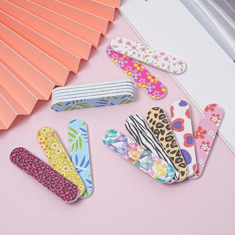 10Pcs Charming Mini Nail File Set - Great Party Gift For Celebrations/Birthdays/Gift Giving, Essential Nail Care Tool