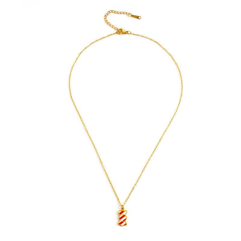 Women's Moon Bat Ghost Necklace: Stainless Steel Clavicle Chain for Halloween and Christmas