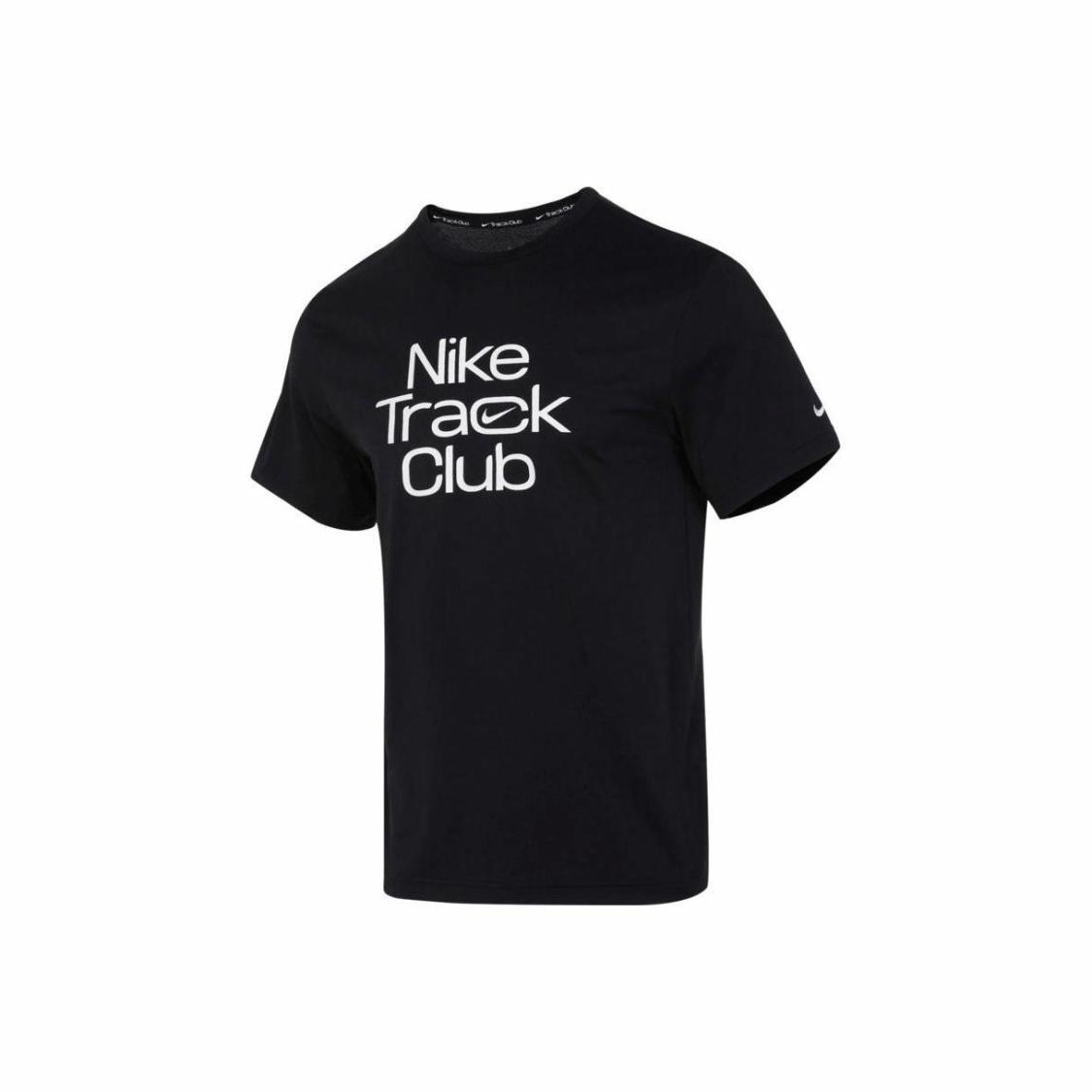 Nike Letter Print Vintage American Gym T-Shirt for Men in Black XS
