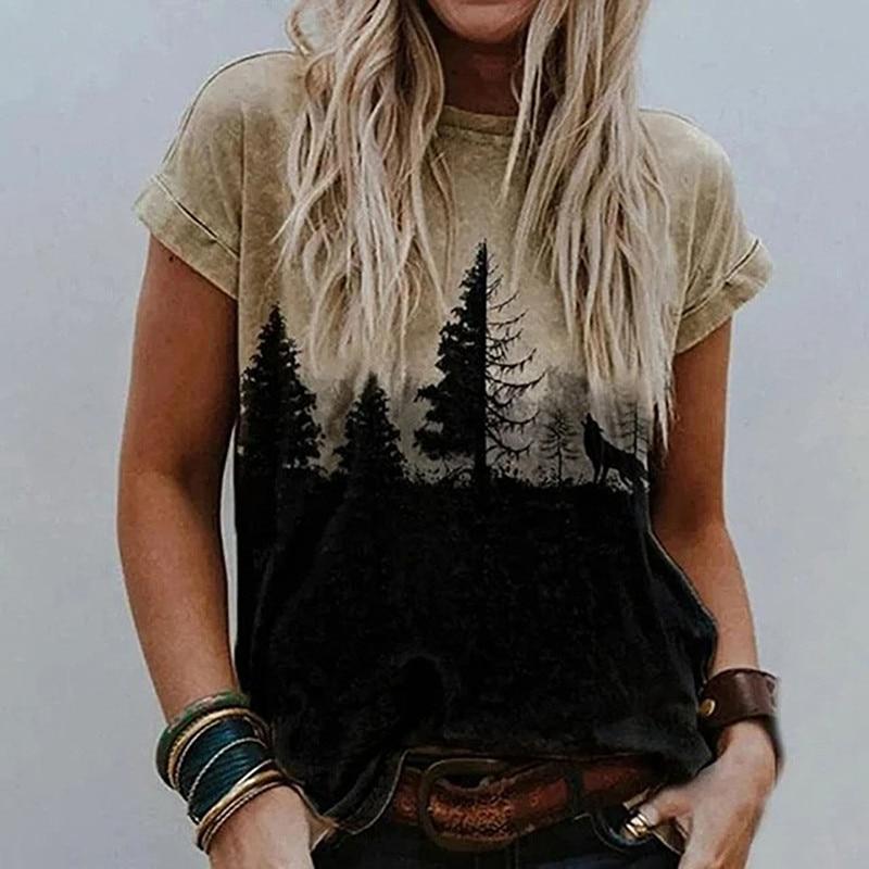 

Женская летняя футболка с цветочным принтом в стиле ретро, футболки с коротким рукавом, повседневные топы с принтом M чёрный