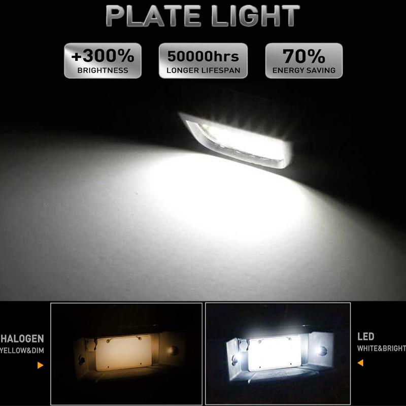 1 Pair SMD LED Number Plate Light For Chevy Silverado1500 2500 2500HD 3500 Avalanche 1500 Canbus Error Free License Plate Lamp