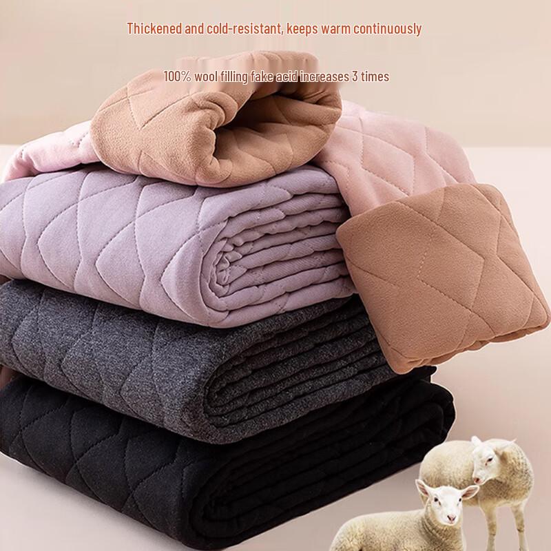 Langsha Women's 100% Wool Lined Thermal Leggings