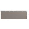 Balcony Privacy Screen Taupe 90 X 300 Cm Oxford Fabric