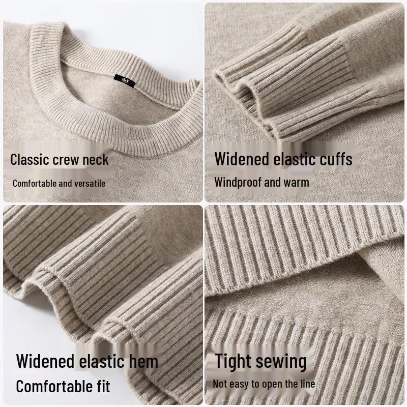 Baleno S&K Men's Heavyweight Round Neck Knit Sweater