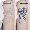 Schmetterling & Mondstern Semi-Permanente Wasserdichte Tattoo-Aufkleber - Süßes & Cooles Beindesign, Langlebig, Nicht-Reflektierend