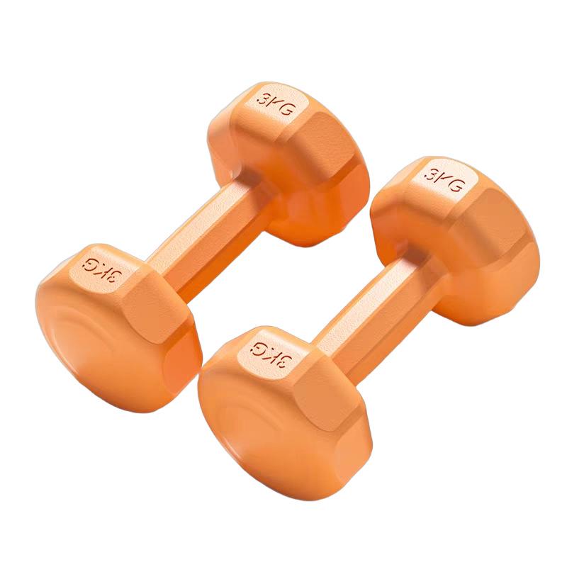 Hexagonal PVC Dumbbells for Women's Fitness & Children's Yoga Training