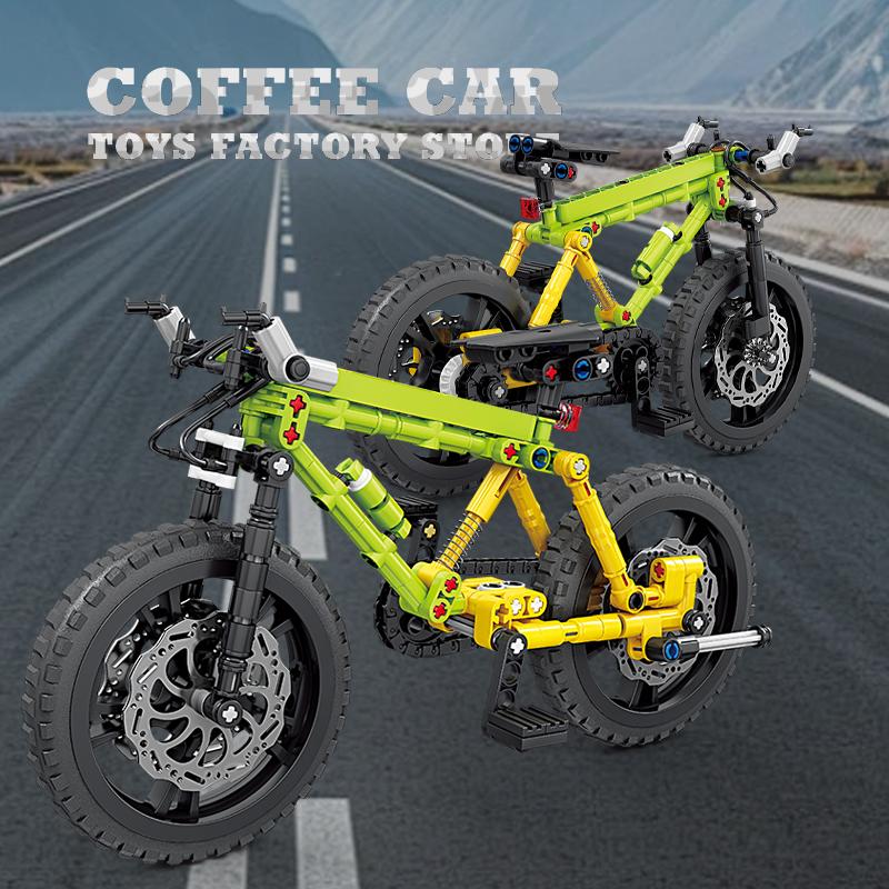 Non-Toxic Mechanical Motion Bicycle Building Blocks Set Mountain Bike Moc Bricks Model Stem Toys For Kids & Adults Diy Decor Birthday Gift