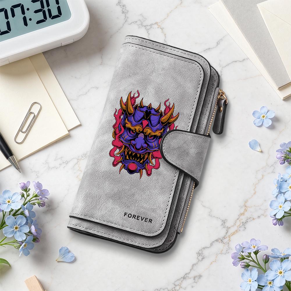 Stylish Printed Long Wallet for Daily Use Portable Fashion Card Holder Purse