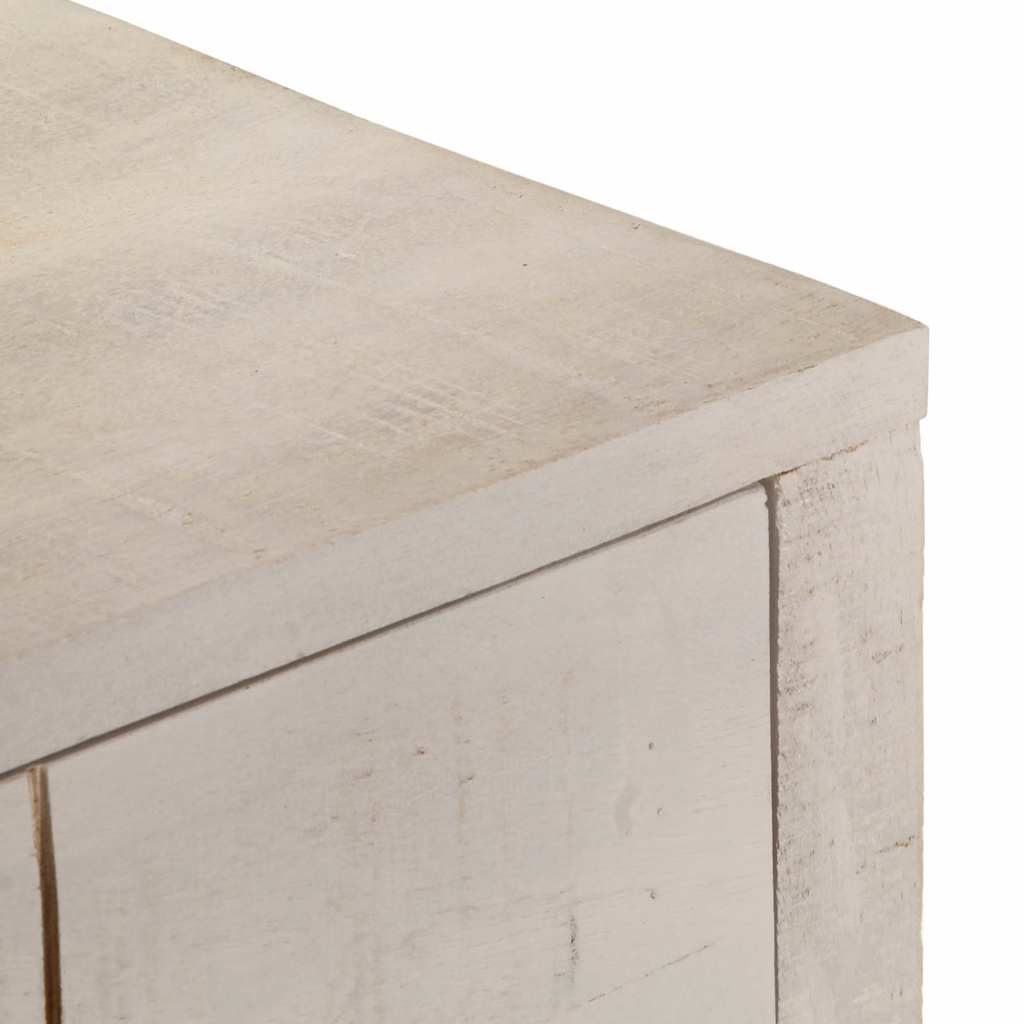 Vidaxl Stolik Konsolowy, Biały, 110X35X75 Cm, Lite Drewno Mango