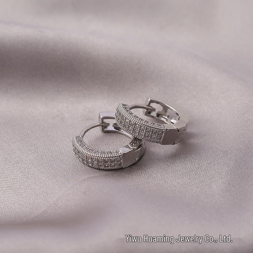 French Light Luxury Zircon Diamond Stud Earrings - Versatile & Trendy Styles