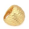 Popular rhombus texture ring copper gold-plated hollow premium element ring bread ring accessories