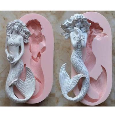 Molde de Silicone Sereia Ferramentas de Decoração de Bolo Fondant Cauda de Peixe Molde de Chocolate Aniversário Casamento Gumpaste Sugarcraft Confeitaria