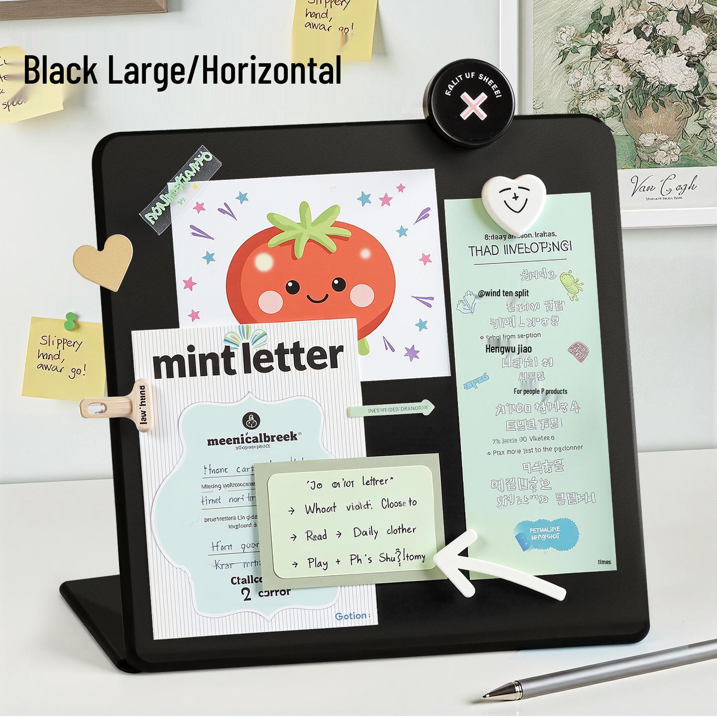

Vertical Erasable Magnetic Blackboard: DIY Creative Menu & Memo Board for Tabletops