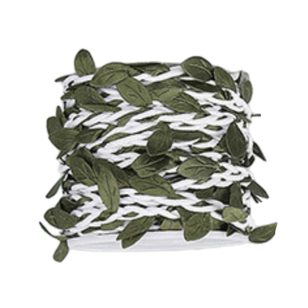 10M/Roll Boho Style Burlap Leaf Ribbon Natural Jute Rope Vine Simulation Vine  Gift Decoration
