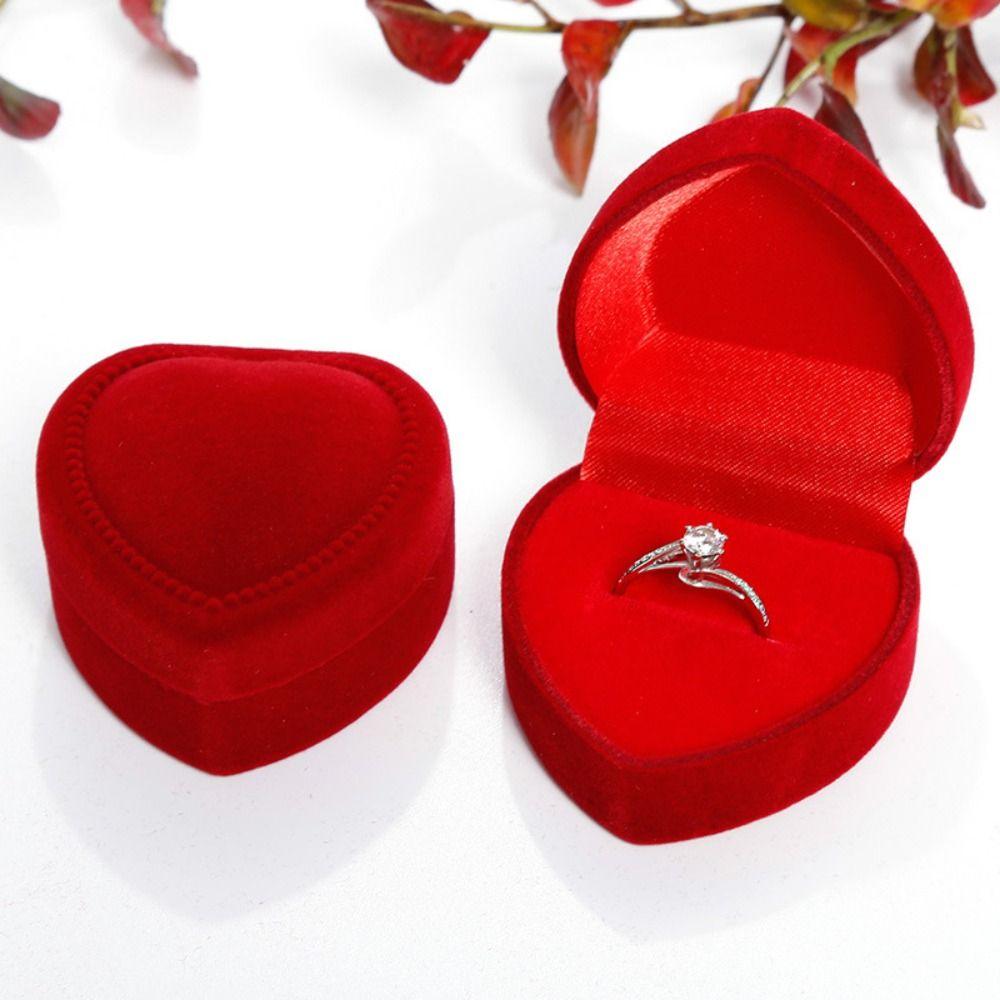 Velvet Love Velvet Ring Box Stud Earrings Jewelry Display Case Engagement Ring Box  Gift Box