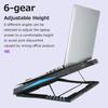 Under 17inch Laptop Cooling Pad with 6 Fans,6 Height Adjustable Stand,Laptop Cooler With Mobile Phone holder