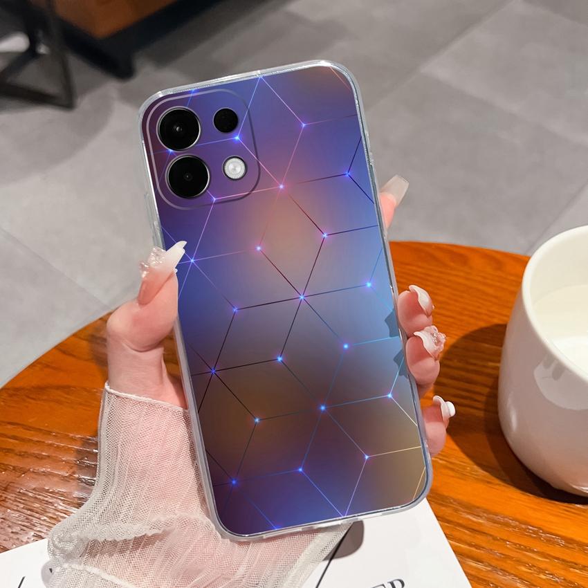 For Oppo K13 Realme GT7 C75 C75x V70 V70S P3 Ultra Thin Clear Phone Case Beautiful Tulip Pattern Soft Silicone Advanced Dustproof Shell For Oppo Cover