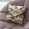 Watercolor Wildflower Mountain Landscape Throw Pattern Cushion Cover Suitable For Sofa Bedroom Car Pillow Cover