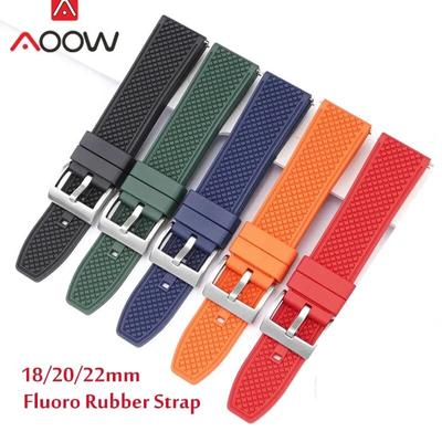 Fluorkautschukarmband 18/20/22mm Schnellverschluss Weich Sport Wasserdicht Herren Damen Ersatz Universelles Uhrenarmband für Huawei GT3 pro