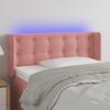 Vidaxl LED Bed Headboard, Pink, 103X16X78/88 Cm, Velvet