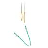 2 Pieces Aluminum Darning , Sewing with Large Eye And Curved Tip, Knitting 2x Big